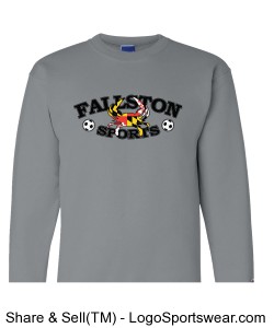 Bayside Adult USA Made Crewneck Sweatshirt Design Zoom